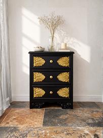 Coppia comodino nero