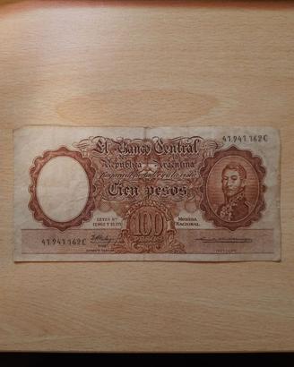 Banconota 100 Pesos Argentina anni '60