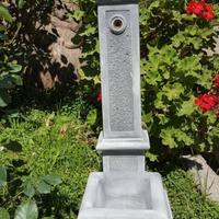 Fontana fontanella da giardino h82 cemento marmo