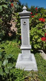 Fontana fontanella da giardino h82 cemento marmo