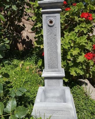 Fontana fontanella da giardino h82 cemento marmo