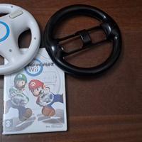 gioco nintendo wii super Mario kart + 2 volanti