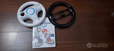 gioco nintendo wii super Mario kart + 2 volanti