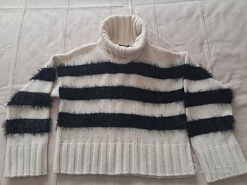 Maglione dolcevita Sisley a righe-Taglia M