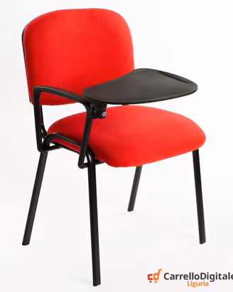 Sedia Imbottita in Tessuto ROSSO con RIBALTINA