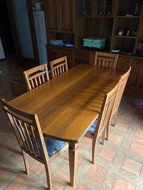 Tavolo allungabile con 6 sedie