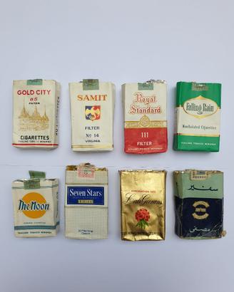 LOTTO 8 PACCHETTI VUOTI DA COLLEZIONE VINTAGE ‘80