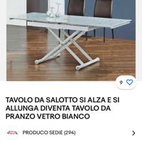 Tavolo da fumo regolabile