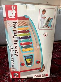 Carrellino gioco primi passi legno JANOD 1-3anni