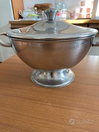 Zuppiera in acciaro inox anni 70