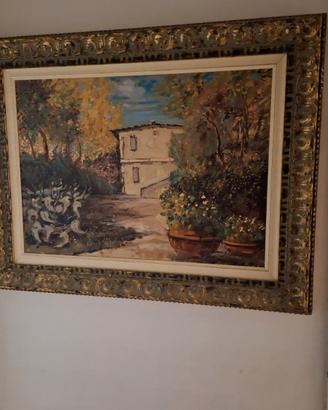 Quadro "Casale rustico con giardino" Marco Bardini