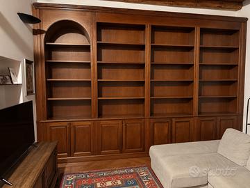 Libreria in noce massello