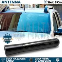 Antenna Radio Corta 8cm per DACIA Fibra Carbonio