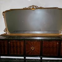 Credenza Vintage Anni '50 con Specchiera e Marmo