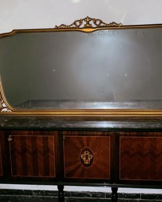 Credenza Vintage Anni '50 con Specchiera e Marmo