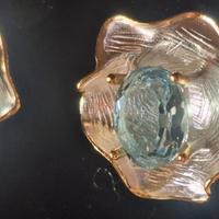 orecchini in arg.s925 con topazio naturale