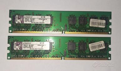 RAM DDR2 tot 2Gb (2 moduli) UDIMM 667 Mhz UDIMM