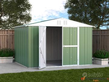 Casetta da giardino in Acciaio 327x269cm verde