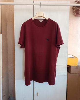 Tee Burberry Casual Moda England Burgundy Cotton 