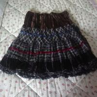 Gonna scozzese da donna in lana e viscosa, tg. L