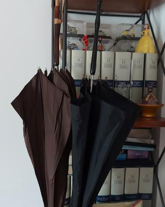 Ombrelli vintage marrone nero anni 40 / 50