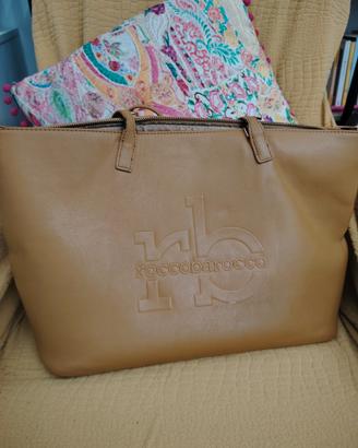 borsa shopping bag Roccobarocco, biscotto 
