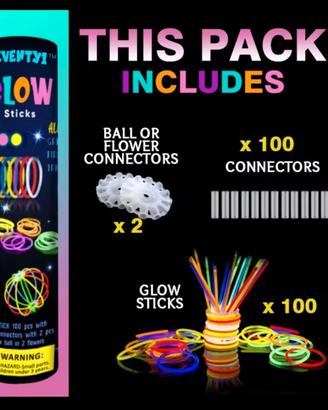 BRACCIALETTI LUMINOSI FLUORESCENTI 