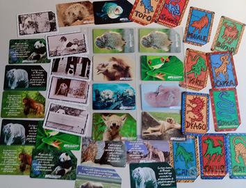 Schede carte telefoniche Animali 4 serie different