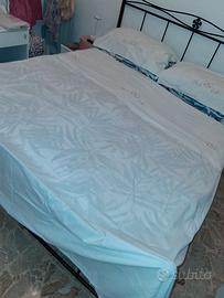 Parure Letto Matrimoniale Ricamata Cotone Lenzuolo