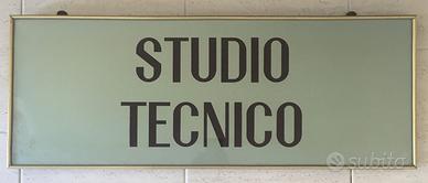Insegna "STUDIO TECNICO" vintage