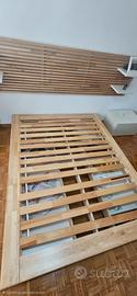 Letto ikea in rovere con cassetti