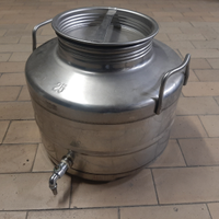 Fusto acciaio inox con rubinetto 25 l