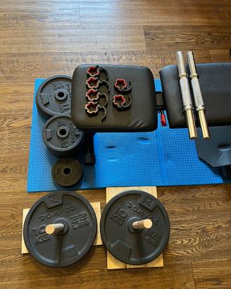 Panda Pesi Inclinabile + Kit Completo Bodybuilding