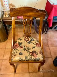 Sedie a gondola impero set 6