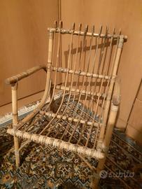 Mini sedia in vimini vintage