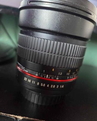 Obiettivo Samyang 85mm f1.4 as if umc Canon