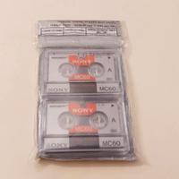 2 Microcassette Sony MC60 per Dittafono Sigillate