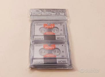 2 Microcassette Sony MC60 per Dittafono Sigillate