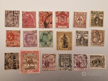 18 francobolli antichi e rari di europa e mondo