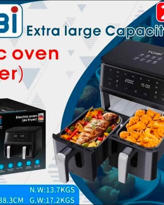 Friggitrice ad aria da 15 litri con doppio cestell
