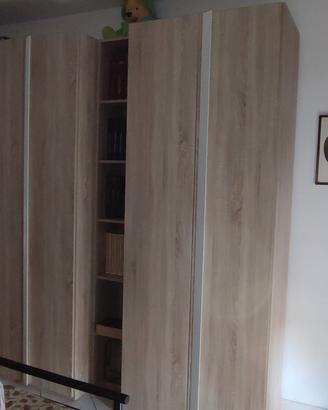 Coppia di armadi moderni – Effetto Legno Chiaro