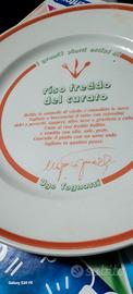 piatto firmato Ugo tognazzi vintage 