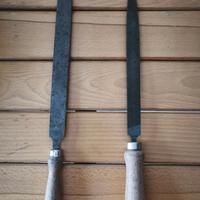 2 lime per metallo con manico in legno
