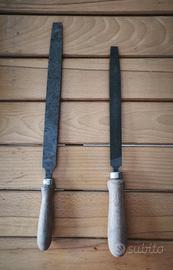 2 lime per metallo con manico in legno