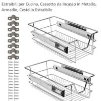 6 Cestelli estraibili cucina 6x30