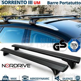 Barre da Tetto per Kia Sorento 3 in Alluminio Nero