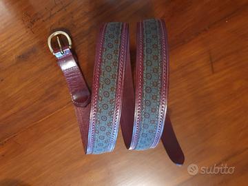 Cintura uomo pelle e tessuto