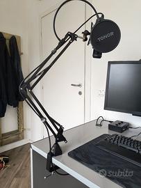 Microfono Audio-Technica AT2020, braccio TONOR T30