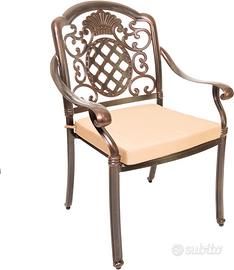 Sedia giardino modello Vienna alluminio pressofuso