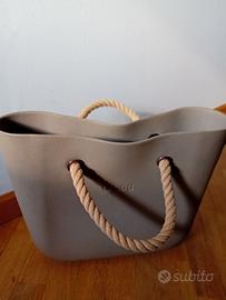 O bag beige (solo scocca e manici in corda)